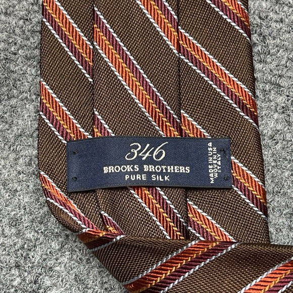 Brooks Brothers 346 Neck Tie Pure Silk Made in USA - Picture 3 of 7